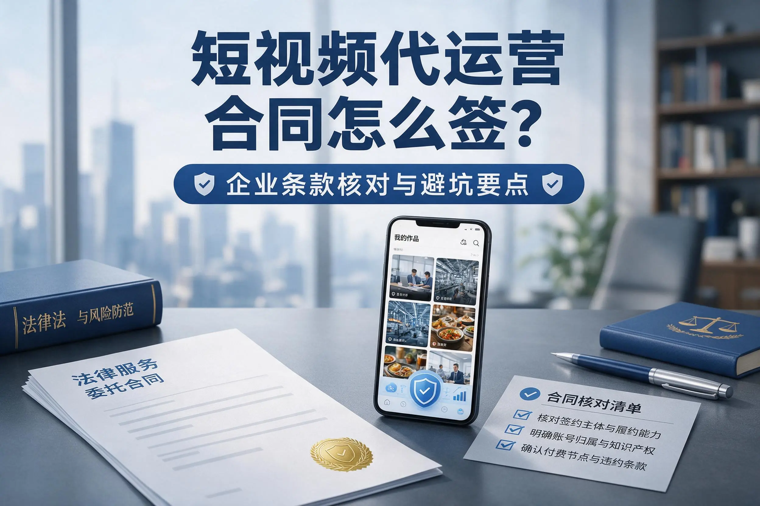 短视频代运营合同怎么签?昭通企业条款核对与避坑要点
