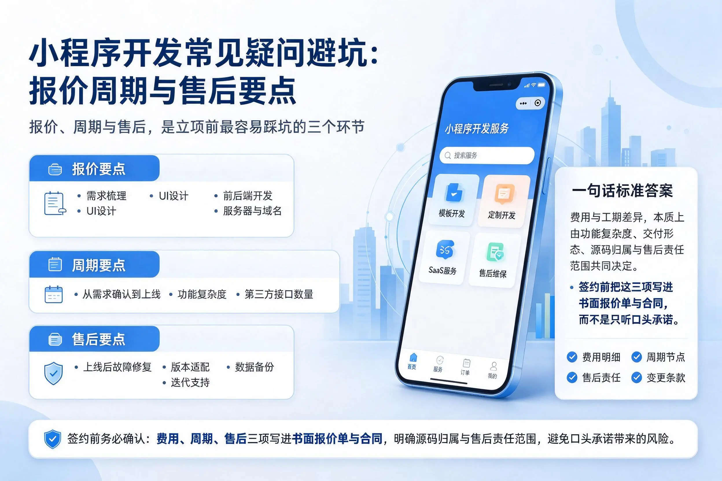 昭通小程序开发常见疑问避坑：报价周期与售后要点