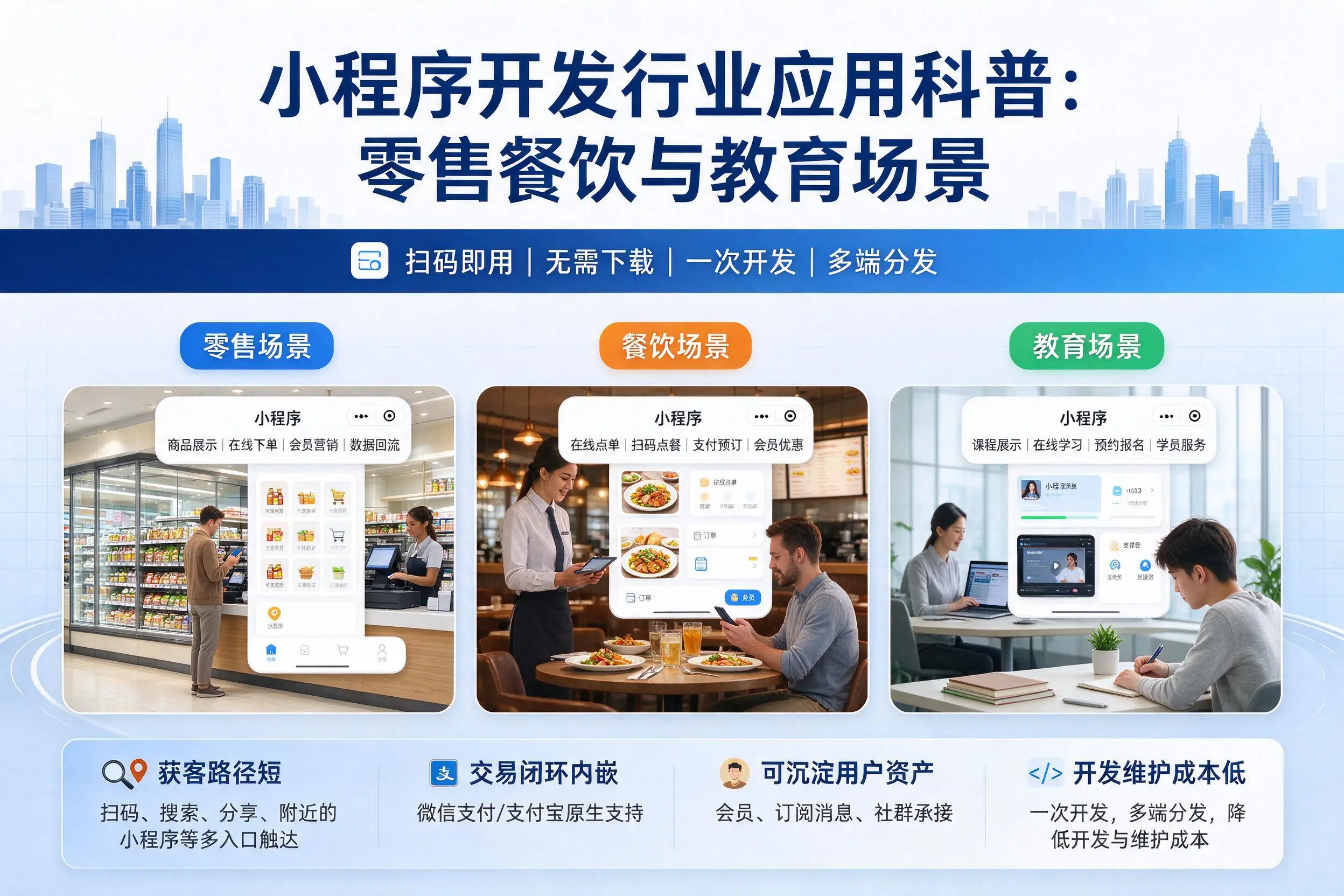 昭通小程序开发行业应用科普:零售餐饮与教育场景