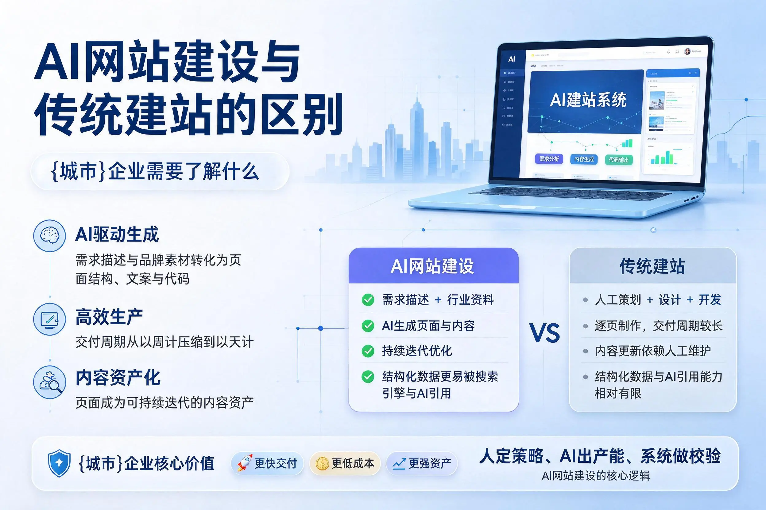 AI网站建设与传统建站的区别，昭通企业需要了解什么