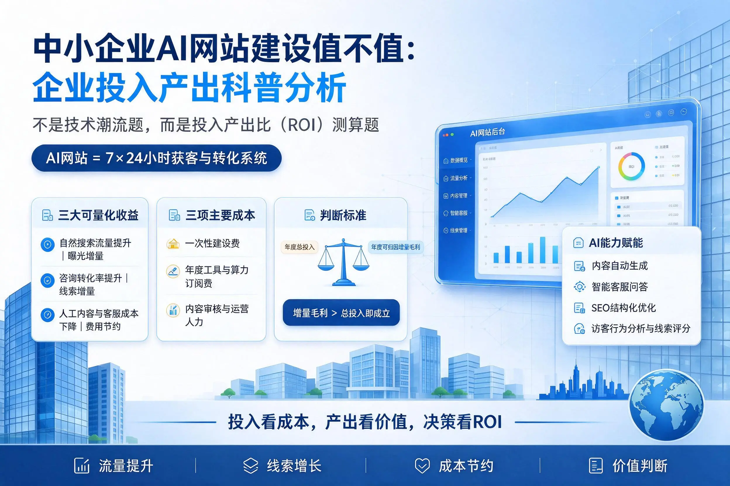 中小企业AI网站建设值不值：昭通企业投入产出科普分析
