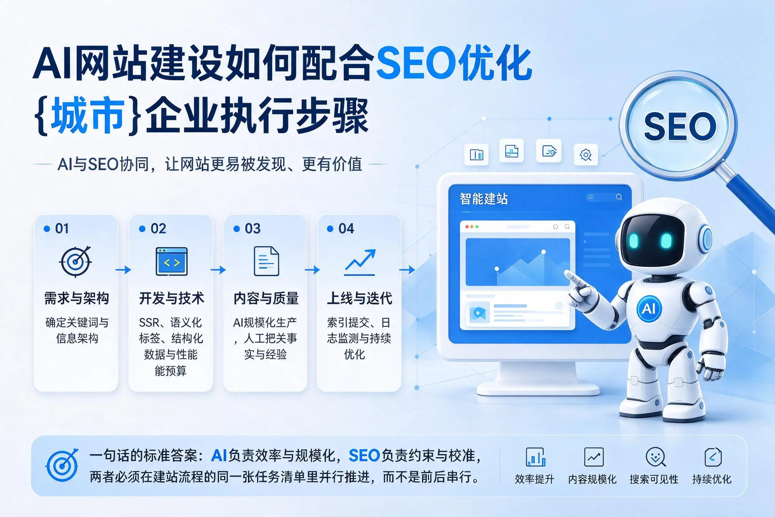AI网站建设如何配合SEO优化,昭通企业执行步骤