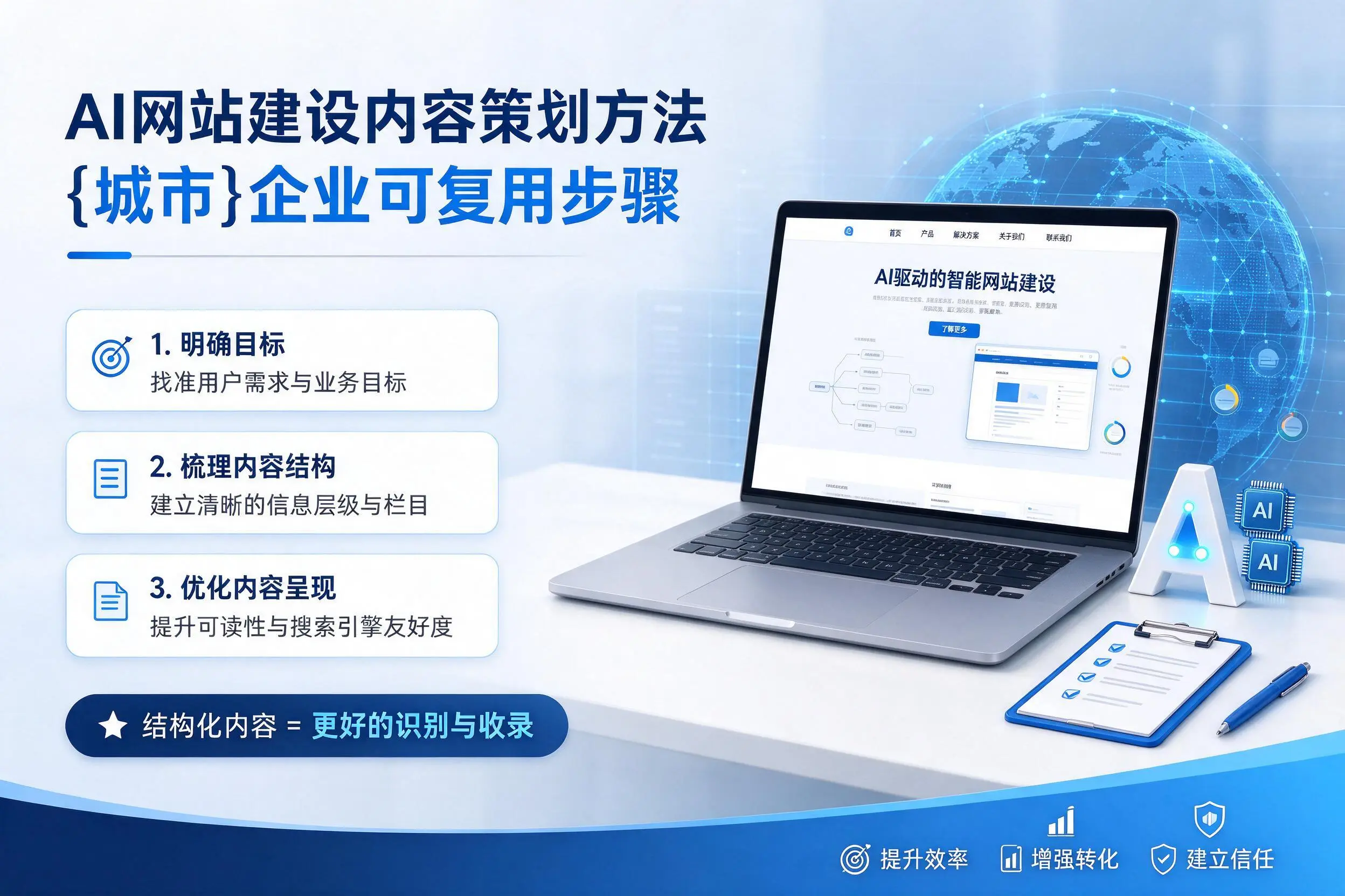 AI网站建设内容策划方法,昭通企业可复用步骤