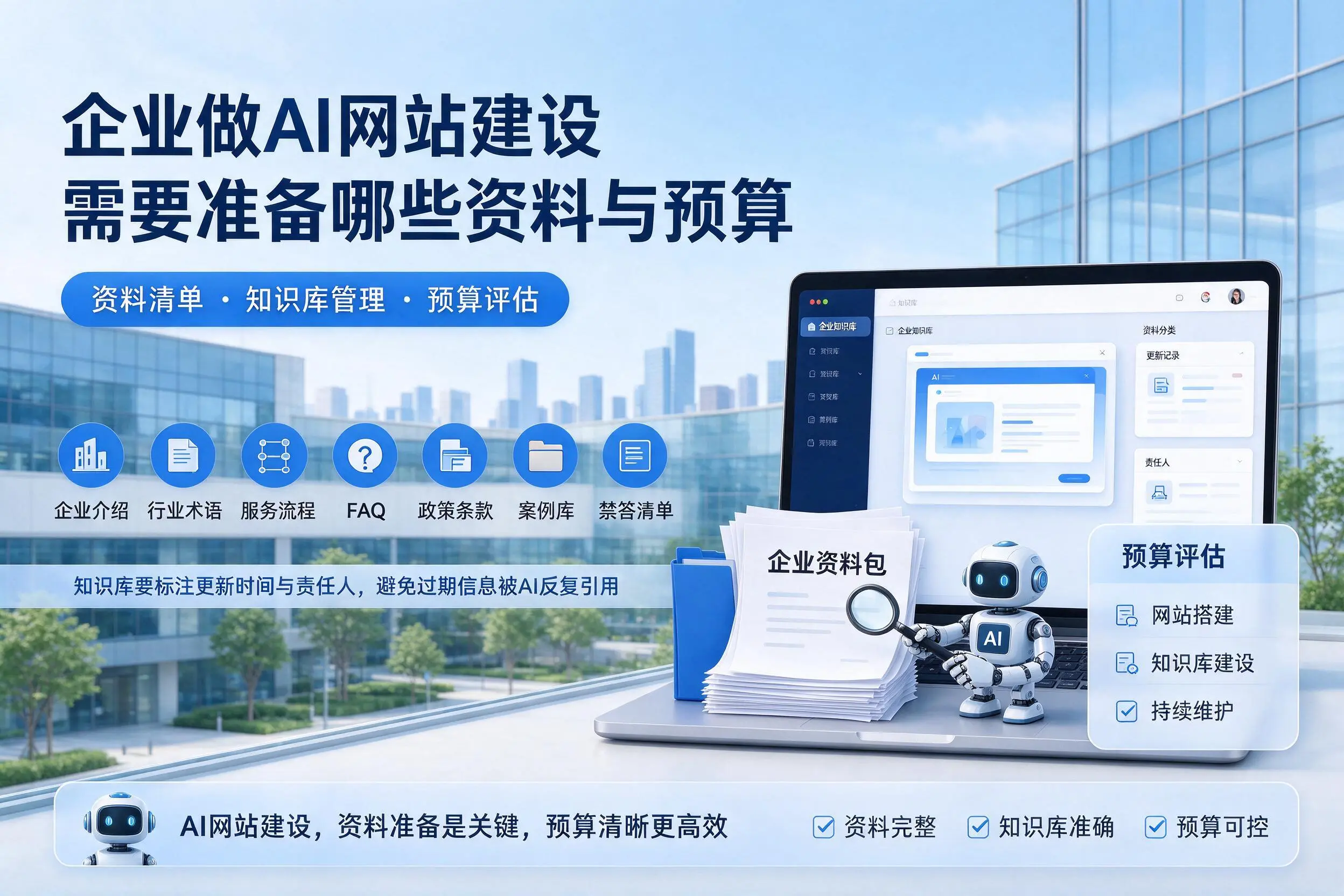 昭通企业做AI网站建设需要准备哪些资料与预算