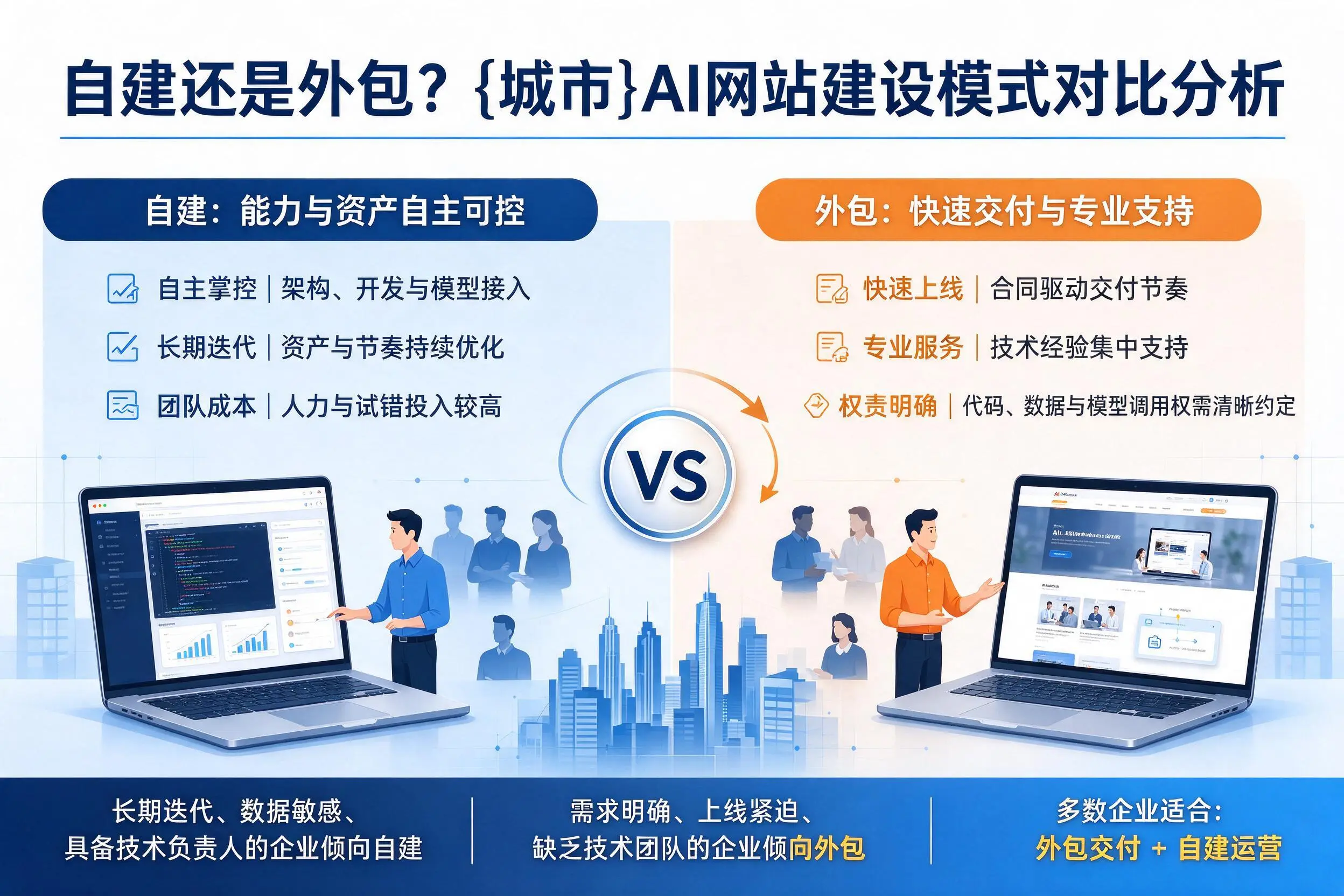 自建还是外包?昭通AI网站建设模式对比分析