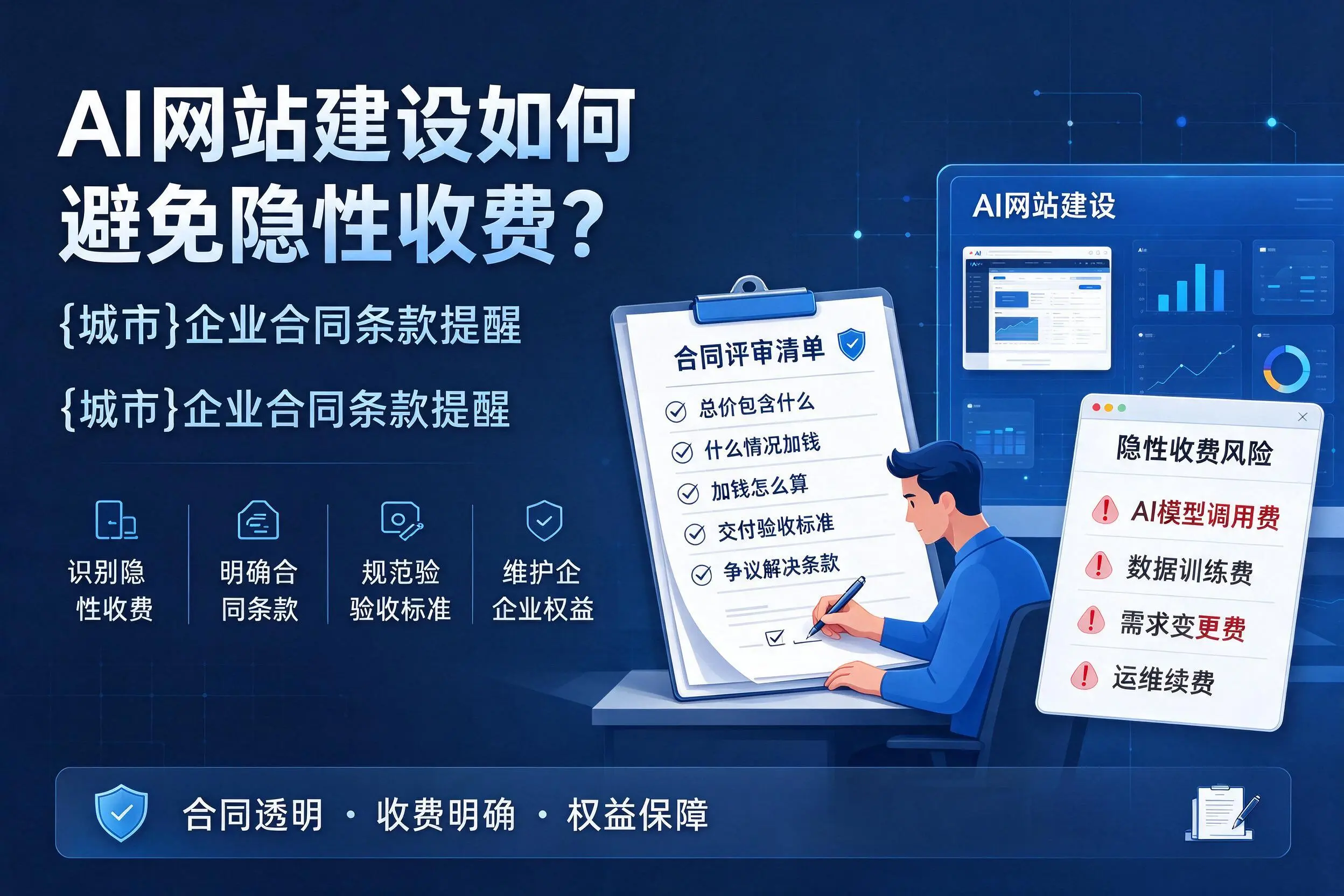 AI网站建设如何避免隐性收费？昭通企业合同条款提醒