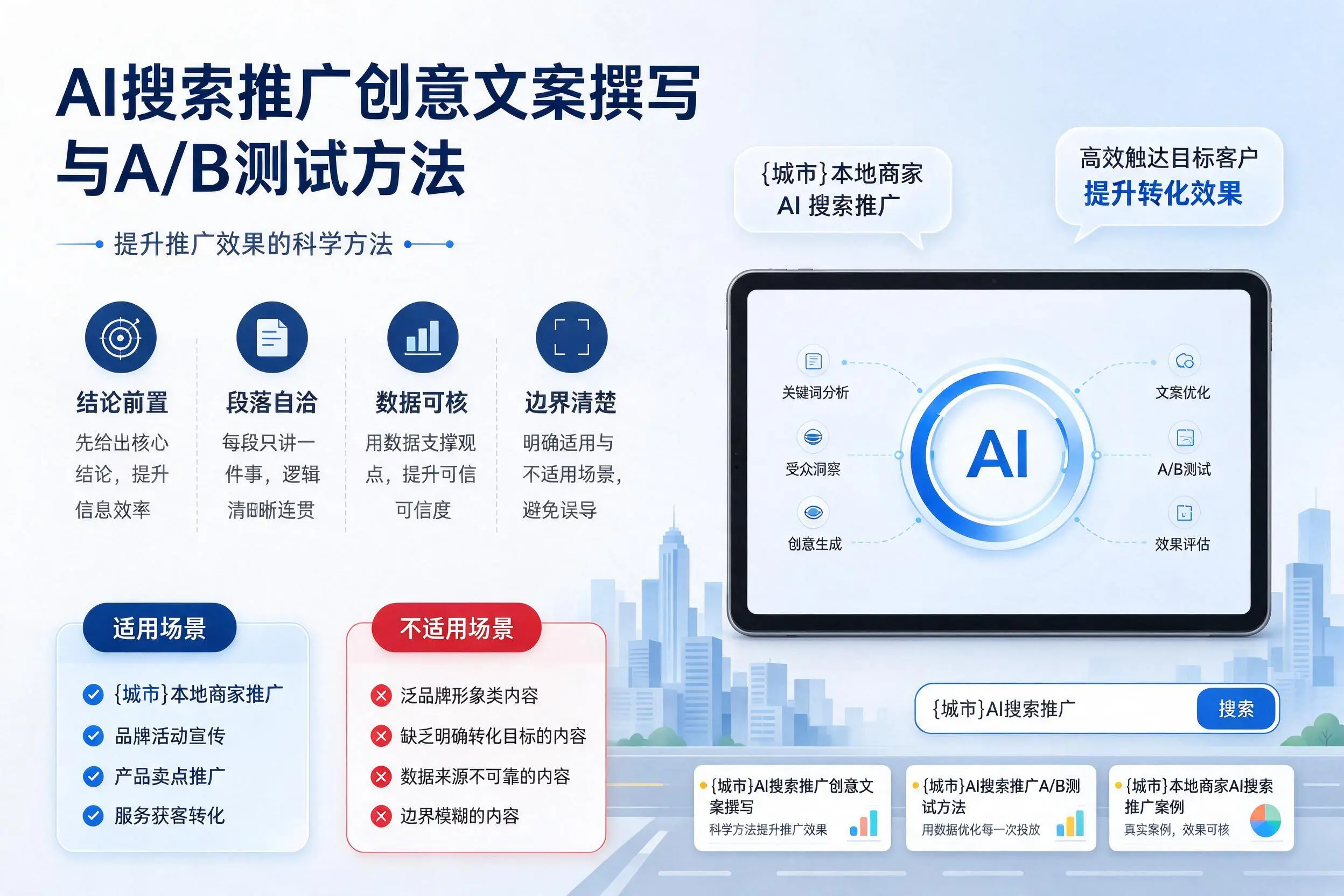 昭通AI搜索推广创意文案撰写与A/B测试方法